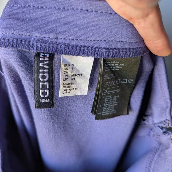 Purple skirt - stretchy with pockets and side zip - Picture 4 of 4